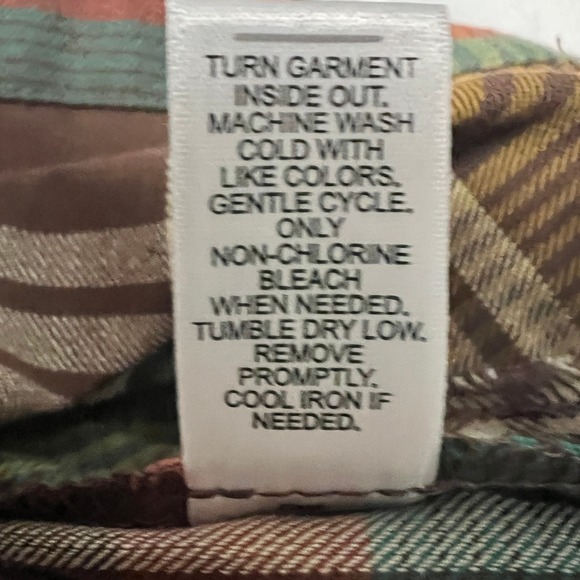 Cato Plaid Western Fringe Shirt Jacket Shacket Heavyweight XL Brown Green Style - Picture 7 of 12